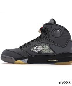 Alternative view of AJ 5 Retro OW Black Shoes Sneakers - nk0000158