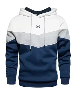 Men's Patchwork Hooded Sweatshirt