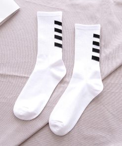 Alternative view of INS Cotton Black White Stripe Crew Men Socks
